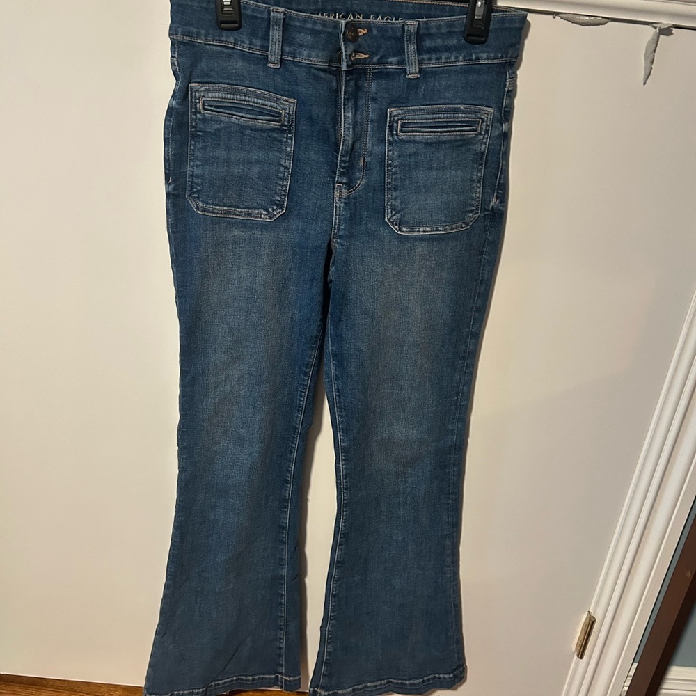 American Eagle Outfitters Medium Blue Wide Leg Jeans